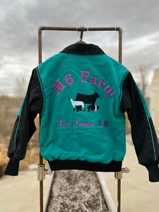 Vintage Small Bee Wild Embroidered M6 Farm Jacket Coat Sheep Cow Pig - Picture 1 of 10