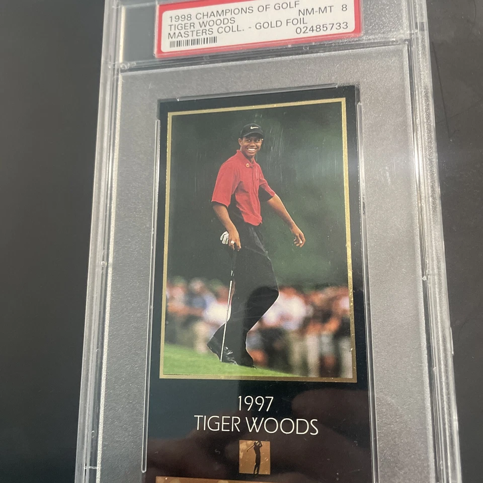 1998 Tiger Woods Champions of Golf Masters Collection GOLD FOIL - PSA 8 Nike  - Image 1 of 4