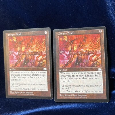 Dingus Staff Weatherlight Artifact MTG Magic the Gathering Card 2 - Image 1 of 4