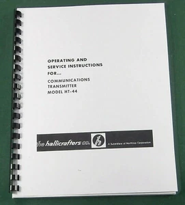 Hallicrafters HT-44 Bedienungsanleitung: 11x17" Schaltplan mit Schutzabdeckungen! - Bild 1 von 1