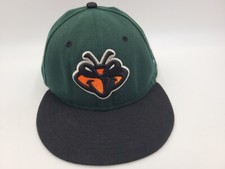 Augusta Green Jackets New Era 59Fifty Fitted 7 Hat Cap MiLB Baseball Green Black