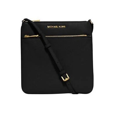 Bandolera plana Michael Kors Riley de cuero negra 32S5GRLC1L-001 Foto 1 de 4