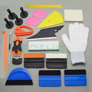 Car Vinyl Wrap Tools Kit Scratch-free Vinyl Squeegee Scraper Razor Glove Magnets - Picture 1 of 11