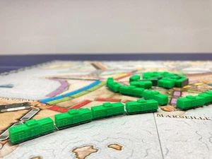 Ticket to Ride Green Container Train Car Pieces 3D Printed Custom Made - Imagen 1 de 4