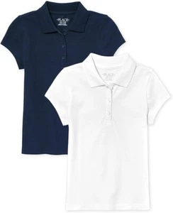 The Children's Place Multipack Short Sleeve Pique Polos - Tidal Blue/White - XL - Picture 1 of 3