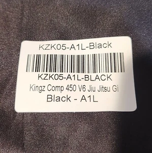 Kingz Comp 450 V6 Jiu Jitsu Gi Black A1 a2 A1L Uniform Karate Adult KZK05 - Picture 1 of 11