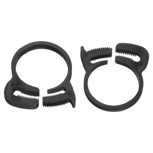 Abrazaderas de manguera de plástico ajustables de doble agarre a presión de 31,5-34 mm 2 piezas, negras - Imagen 1 de 6