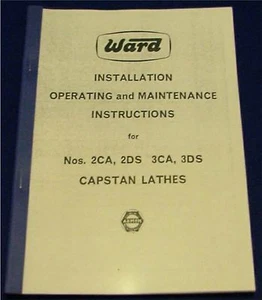 Manual de torno Capstan Ward 2DS, 3DS, 2CA y 3ca - Imagen 1 de 1