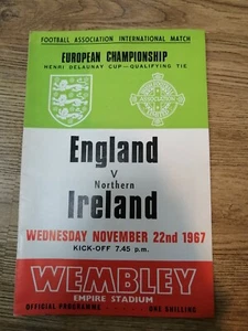 1967 England v N.Ireland Programme and Ticket - Picture 1 of 8