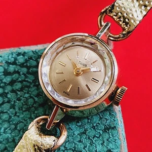 Tudor Ladies Cocktail Watch Vintage Ref 1748 Mechanical Gold Colour Swiss - Picture 1 of 10