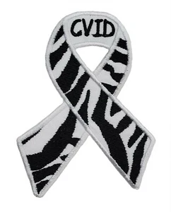 Common Variable Immunodeficiency CVID Awareness Ribbon Embroidered Iron On Patch - Picture 1 of 5