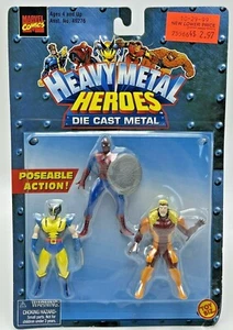 Marvel Heavy Metal Heroes Action Figures Die Cast Spiderman Wolverine Sabretooth - Picture 1 of 7