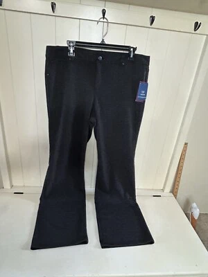 Pantalones de punto Izod para mujer - gris jaspeado - talla 16 ELASTIZADOS - nuevos al por menor $58 Foto 1 de 4