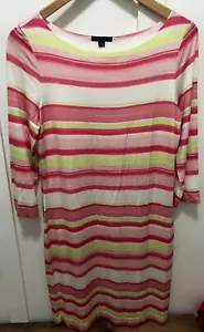 Brooks Brothers Langarmkleid rosa grün gestreift Medium Karrierekleidung Sommer - Bild 1 von 5
