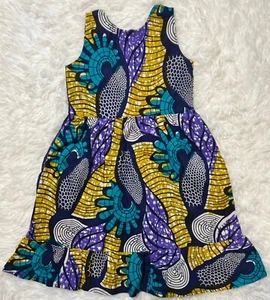 Girls African print dress by designer ASIA SIKKILA ▪︎Size 5▪︎ EUC - Picture 1 of 9