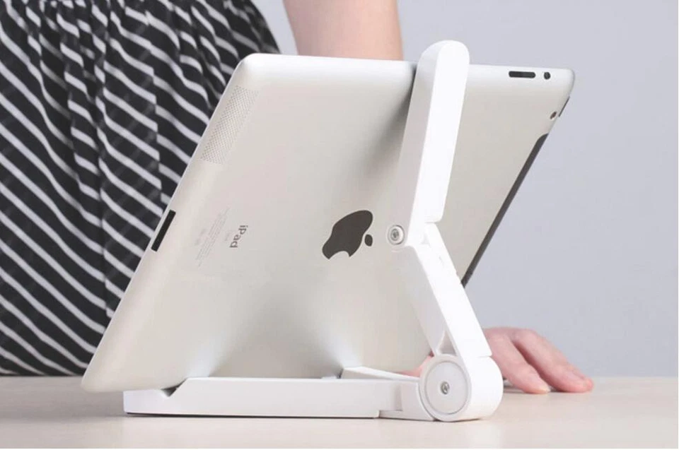 Folding Adjustable Desk Holder Mount Stand For iPhone Galaxy Tablet iPad Air 2 I - Image 1 of 4
