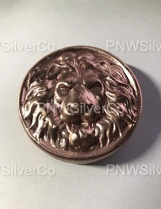 10+ oz Hand Poured PNWSilverCo Lion Head Round - .999 Copper Bullion - Picture 1 of 2
