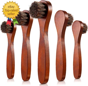 Paquete de 5 cepillos aplicadores de pulidor de crin de caballo jabón para silla de montar cepillo para brillo de zapatos Dauber - Imagen 1 de 8