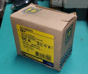 NUEVO EN CAJA SQUARE D QO360VH 60A, 3P, 22KAIC INTERRUPTOR CIRCUITO ENCHUFABLE - Imagen 1 de 3