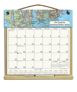 MAP YOUR TOWN PERSONALIZED CALENDAR HOLDER - REFILLABLE EVERY YEAR! - Picture 1 of 2