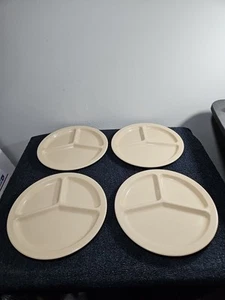 SET 4 piatti divisi vintage Texas Ware melamina marrone chiaro #136 Dallas TX Made USA - Foto 1 di 6