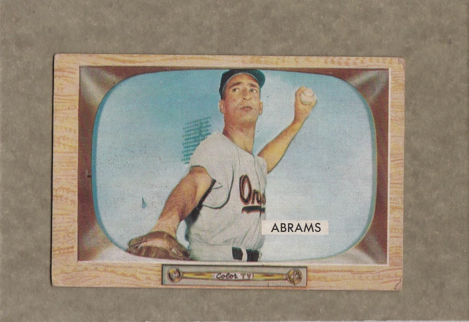 *1955 BOWMAN #33 CAL ABRAMS, ORIOLES nice w faint hrln top edge - Image 1 of 2