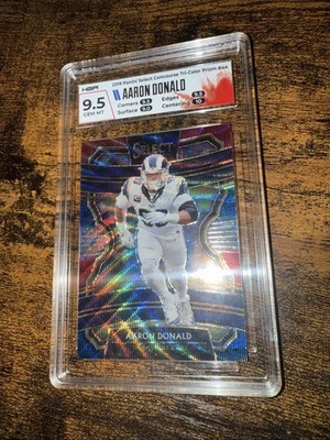 2019 Panini Select Concourse Аарон Дональд No44 синяя шахматная доска /175 SGC 9,5 MT+ - Изображение 1 из 4