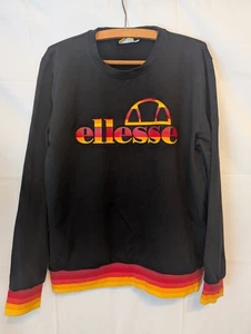 Ellesse Ethani Ladies Sweatshirt Black/ Multicoloured Size UK L - Picture 1 of 7