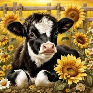 Cow Diamond Painting Kits for Adults Beginners - Cute Animals Diamond Art Kits - Picture 1 of 6