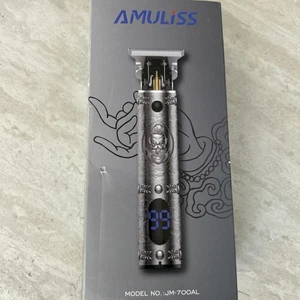 AMULISS PROFESSIONAL MENS HAIR CLIPPERS CORDLESS HAIR TRIMMER AU-JM-700AL Silver - Picture 1 of 4