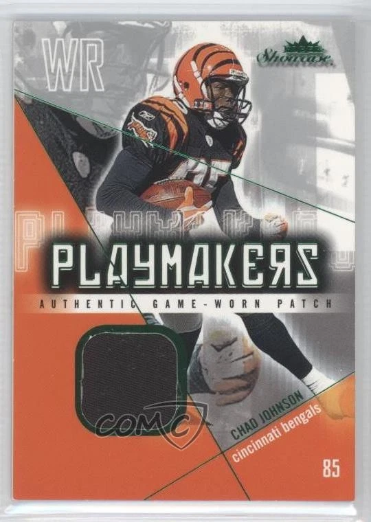 2004 Fleer Showcase Playmakers Green Patch /85 Chad Johnson #PM-CJ Patch - Image 1 of 2