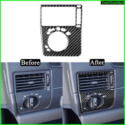 Acabamento do interruptor do farol de fibra de carbono real para Chrysler Crossfire 2003-08 - Imagem 1 de 4