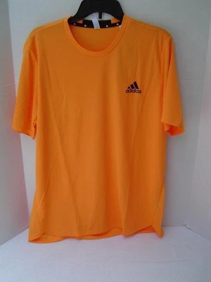 NEW MENS ADIDAS ORANGE RUSH SHIRT WITH BLACK LOGO SIZE XL NEW WITH TAGS - Image 1 of 4