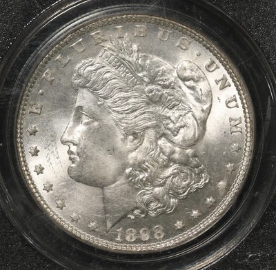Серебряный Моргановский доллар 1898 PCGS MS64 - Изображение 1 из 3