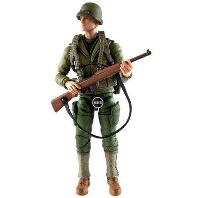 Figura 1:18 JoyToy Segunda Guerra Mundial Ejército de los Estados Unidos Americano GI ETO Infantería Rifleman Soldado Foto 1 de 4