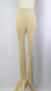 PLEATS PLEASE Beige Pants ISSEY MIYAKE 176 c93e - Picture 1 of 5
