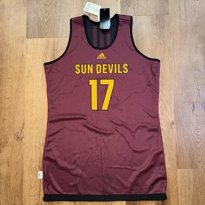 Arizona State Sun Devils Jersey Basketball Reversible Adidas Sample Mens Large - Image 1 of 4