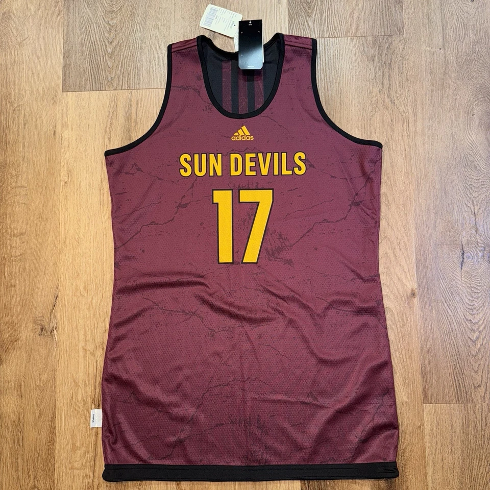 Arizona State Sun Devils Jersey Basketball Reversible Adidas Sample Mens Large - Image 1 of 4