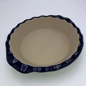 Pampered Chef Cobalt Blue Stoneware Pie Plate Dish - Picture 1 of 6