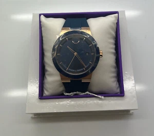 Movado BOLD Fusion 42.3mm Blue Dial Rubber Strap Watch 3601140 - Picture 1 of 1