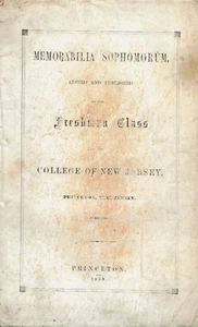 1858 PRINCETON UNIVERSITY Satire MEMORABILIA SOPHOMORUM by FRESHMAN CLASS - Picture 1 of 4