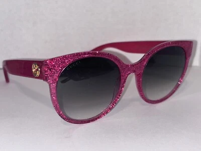 Gafas de sol Gucci GG0035S rosa brillante marco redondo fucsia brillo raras Foto 1 de 4