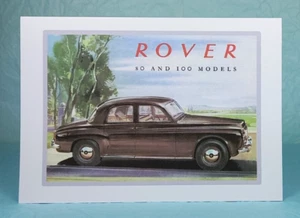 ROVER P4 80 / 100 - GREETING CARD - Classic Car Memorabilia - Blank inside - Picture 1 of 3