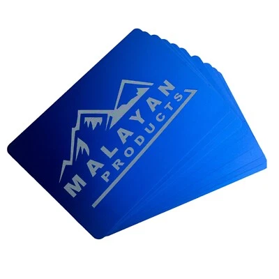 Tarjeta de visita de aluminio de 0,8 mm de calidad de lujo, grabado láser de llamadas de metal en blanco Foto 1 de 4