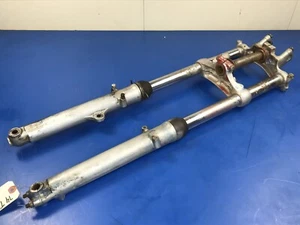 75 Yamaha TY250 TY 250 OEM Front Forks Shock Suspension Leg Tube Triple Tree - Foto 1 di 12