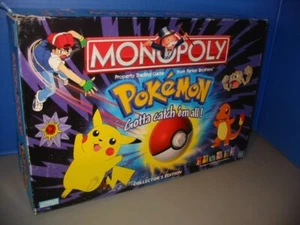 Monopoly Pokémon Game Board Collectors Edition 1999 Parker Brothers See pics - Picture 1 of 11