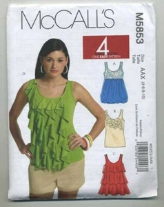 Uncut McCall's Pattern #M5853 Misses' Top Sz 4 - 10 - Picture 1 of 1