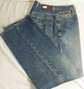Pantalones de mezclilla holgados Tommy vintage años 90 X 34 década de 1990 - Imagen 1 de 12