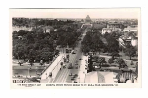 Vintage Postcard c1930s - Looking across Princes Bridge to St. Kilda Road, Melb. - Picture 1 of 2