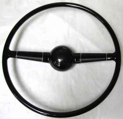 Volante Ford Deluxe 1940 negro brillante con botón original 17" estilo 40 Foto 1 de 2